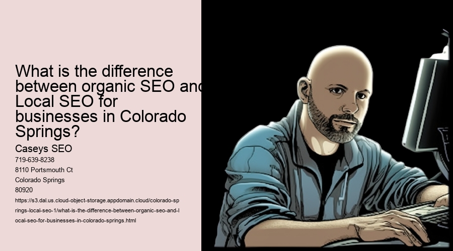 What is the difference between organic SEO and Local SEO for businesses in Colorado Springs?