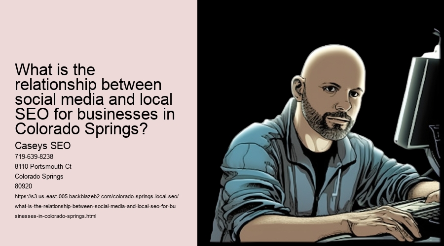 What is the relationship between social media and local SEO for businesses in Colorado Springs?