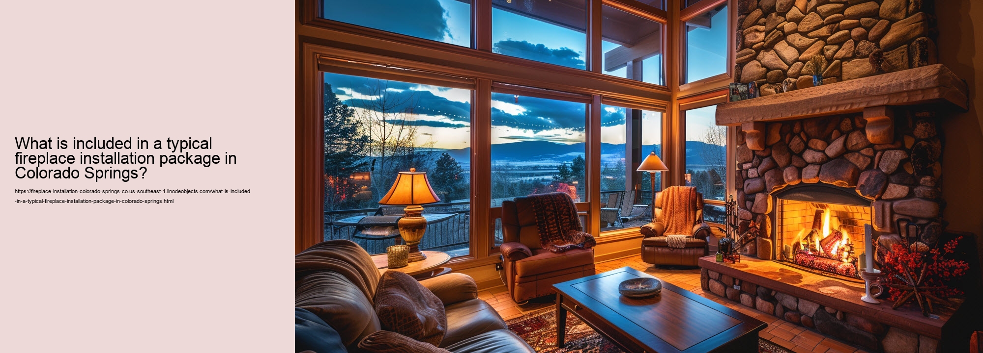 What is included in a typical fireplace installation package in Colorado Springs?