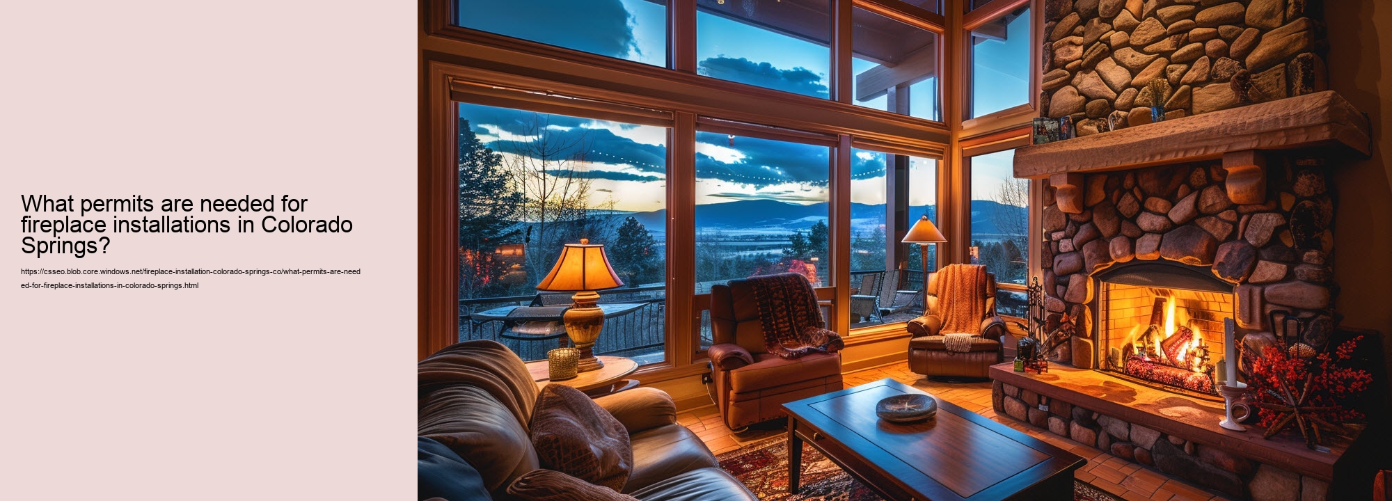 What permits are needed for fireplace installations in Colorado Springs?