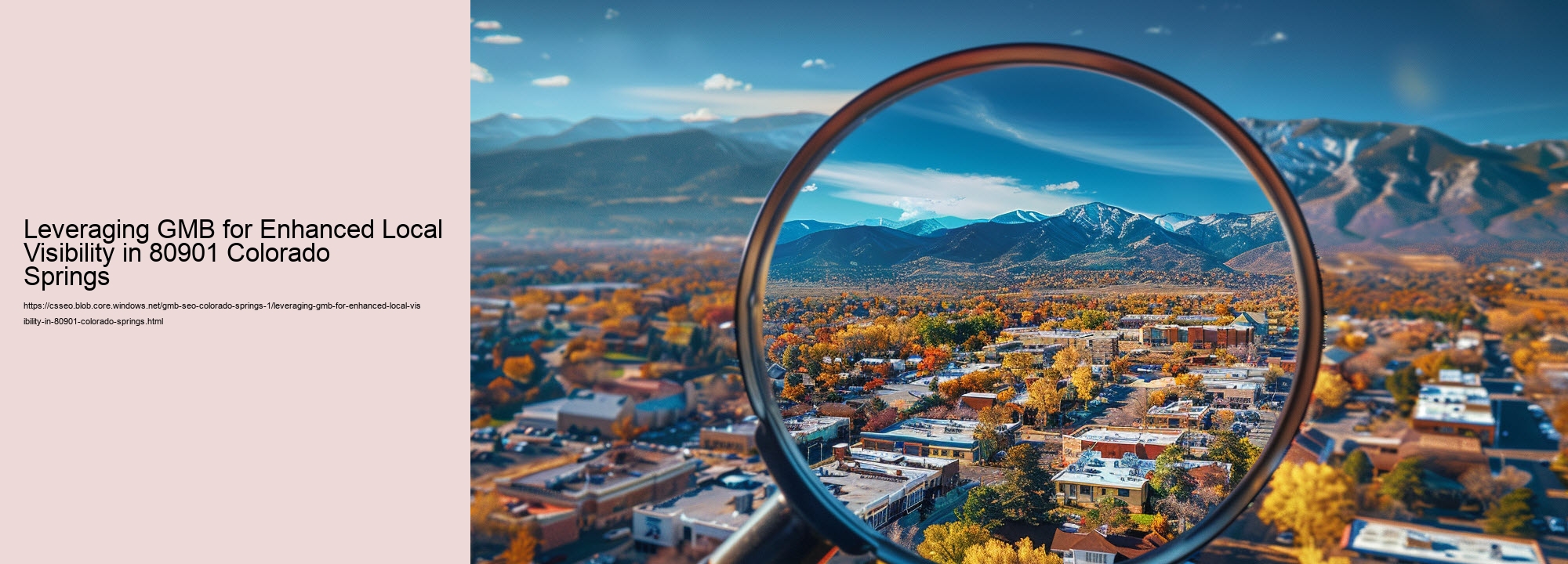 Leveraging GMB for Enhanced Local Visibility in 80901 Colorado Springs