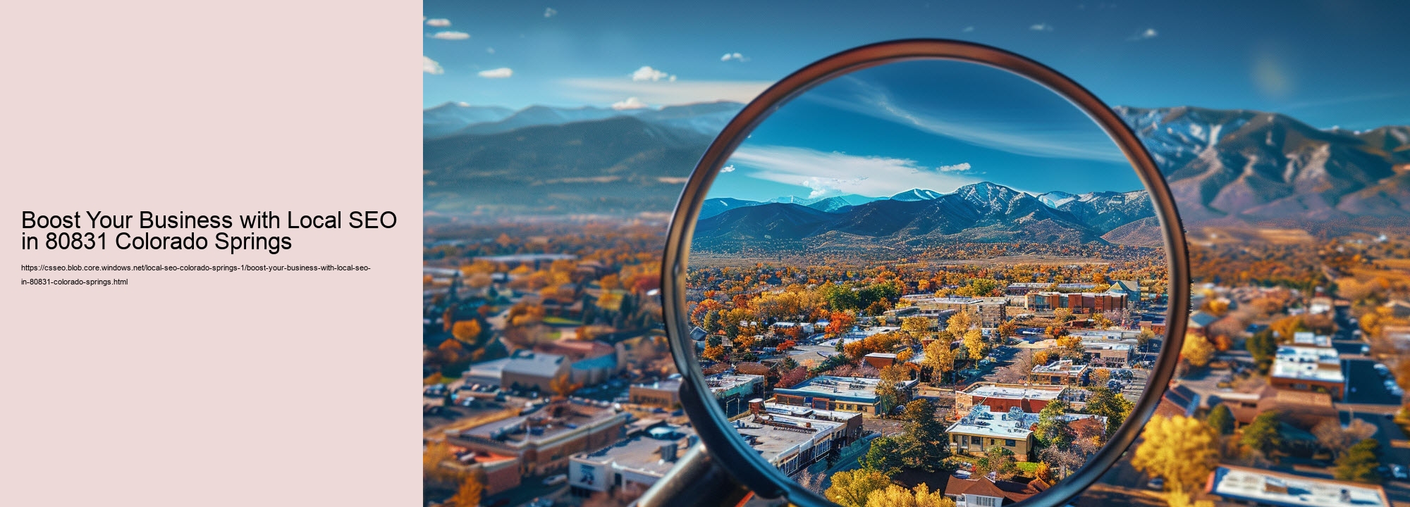 Boost Your Business with Local SEO in 80831 Colorado Springs